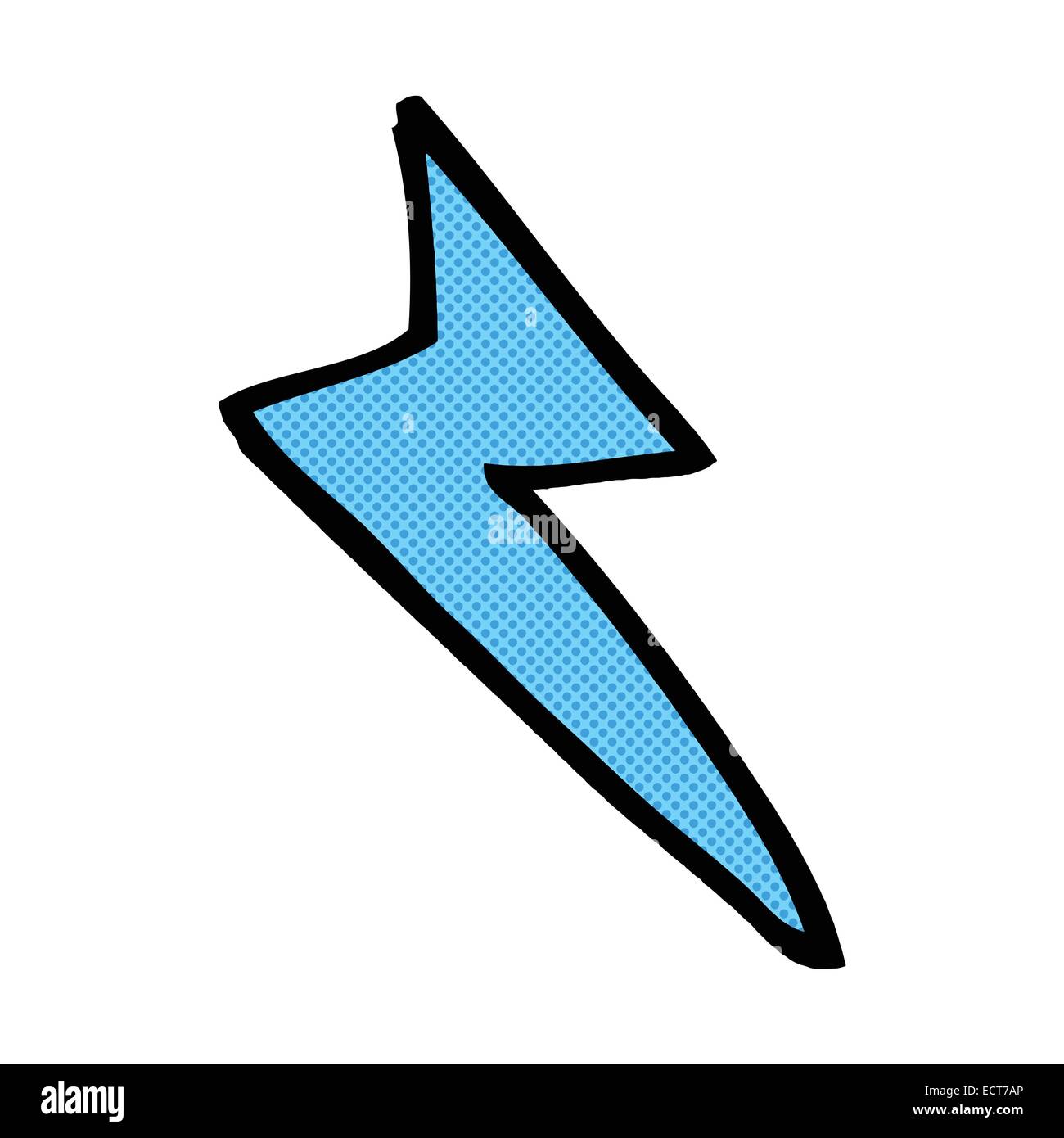 retro comic book style cartoon lightning bolt symbol Stock Vector Image ...