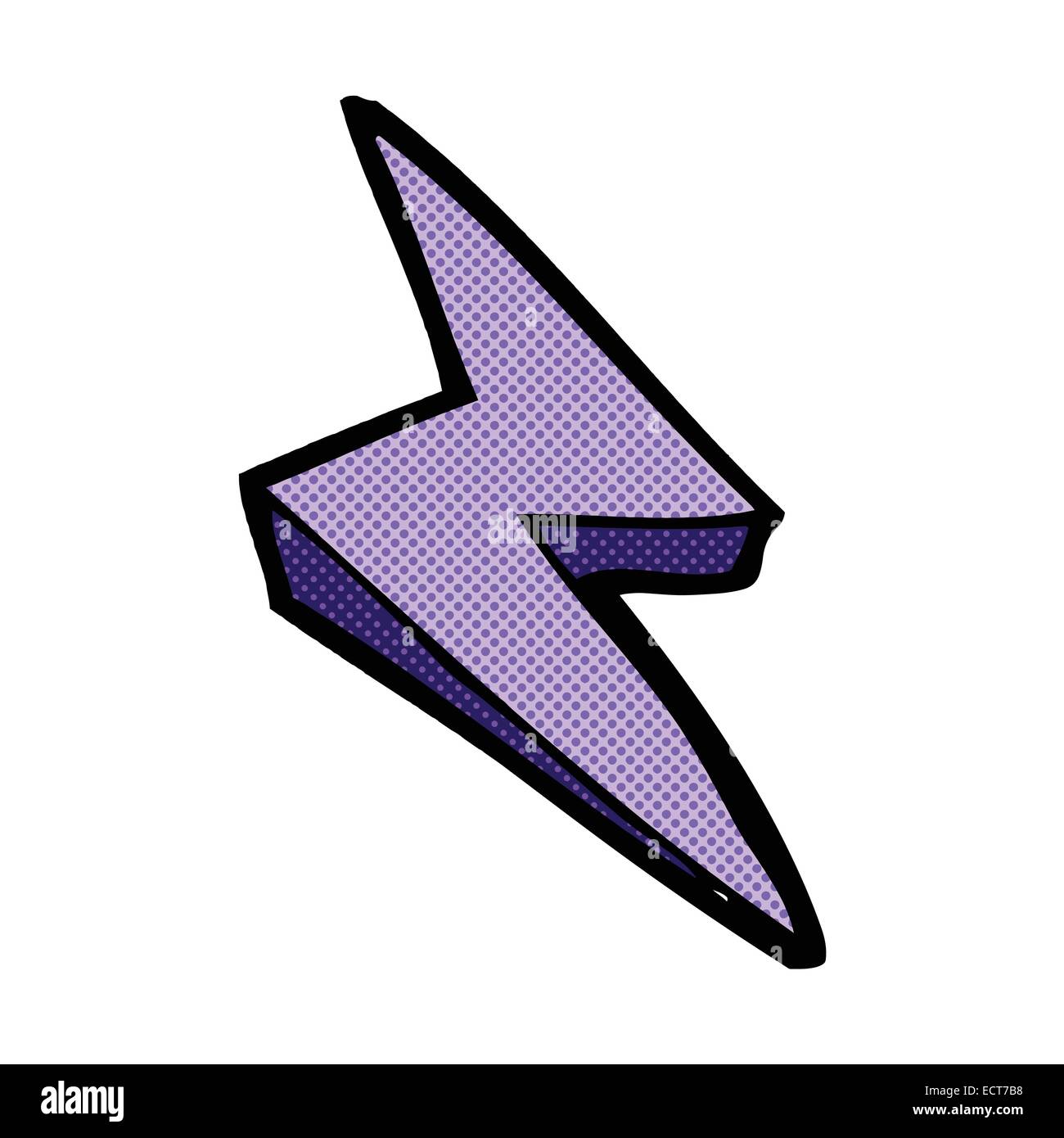 retro comic book style cartoon lightning bolt symbol Stock Vector Image ...