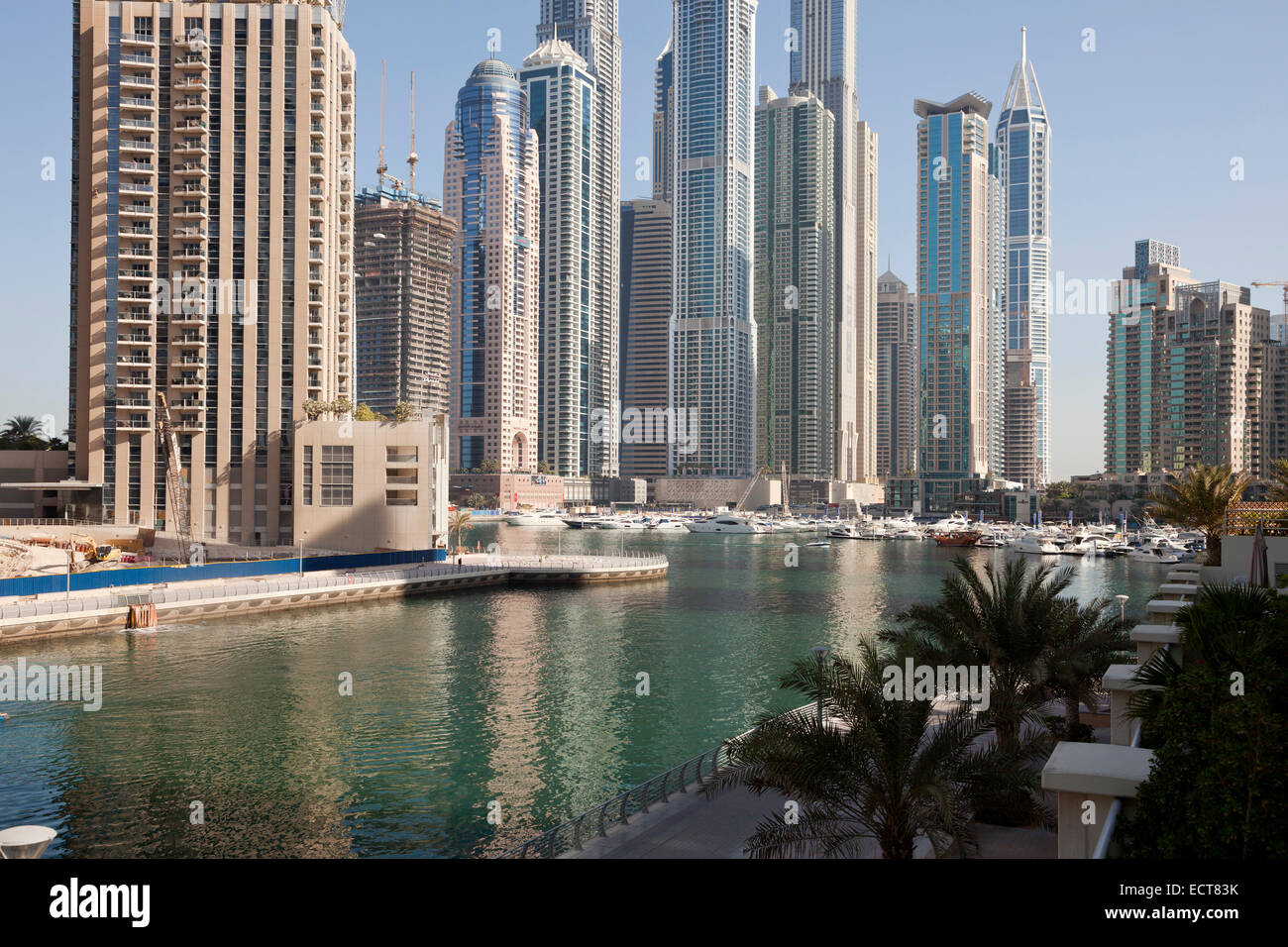 skyscraper of Dubai Marina, Dubai, United Arab Emirates, Asia Stock ...