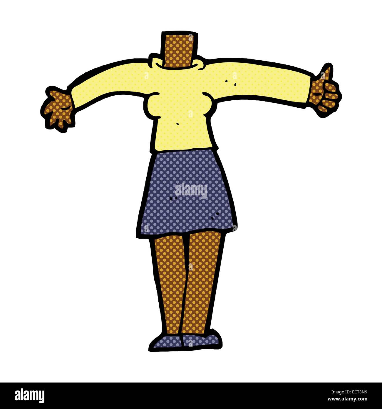 retro comic book style cartoon female body Stock Vector Image & Art - Alamy