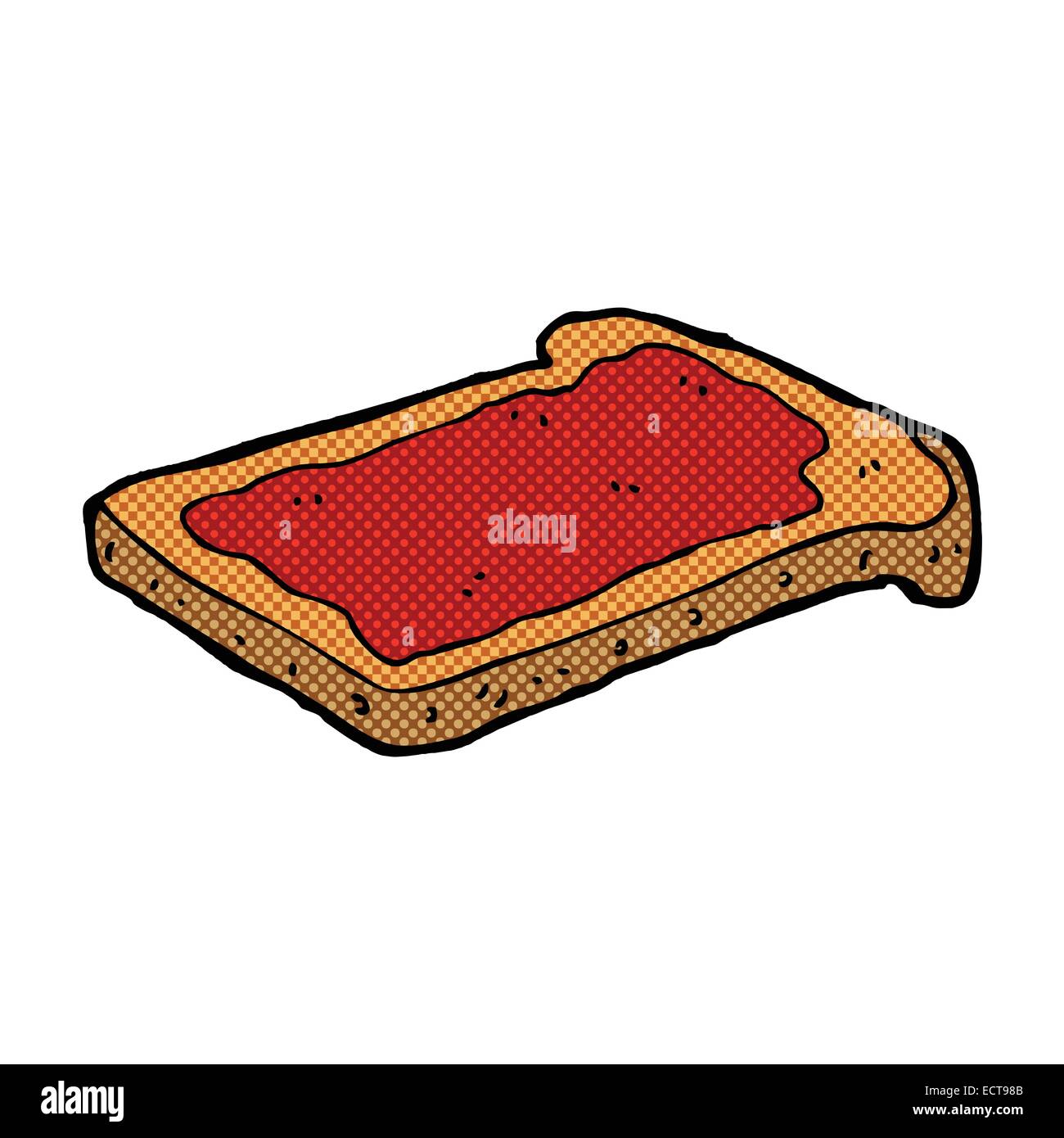 retro comic book style cartoon jam on toast Stock Vector Image & Art