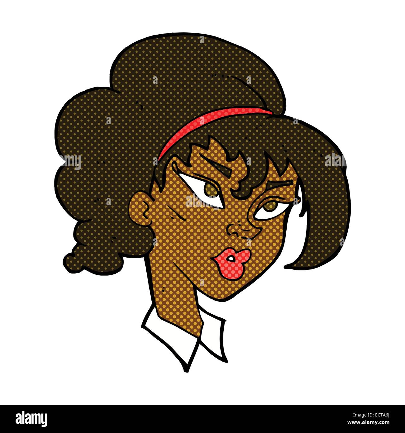 retro comic book style cartoon pretty woman Stock Vector Image & Art ...