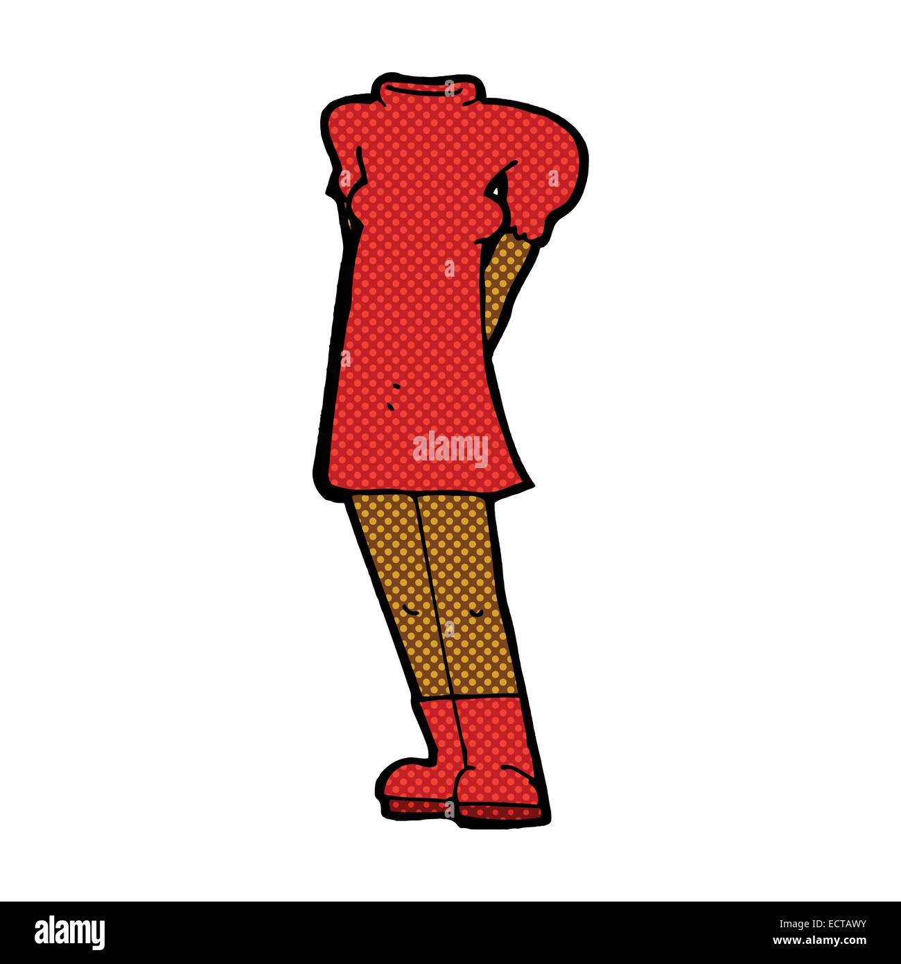 retro comic book style cartoon female body Stock Vector Image & Art - Alamy
