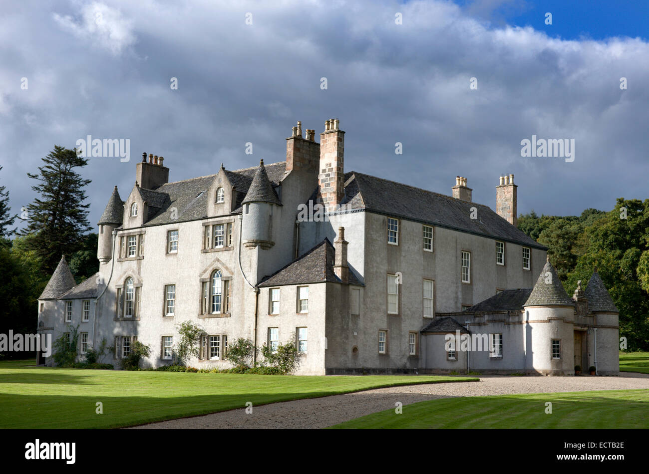 The beautiful scottish tower house of Leith Hall built in 1650 with its ...