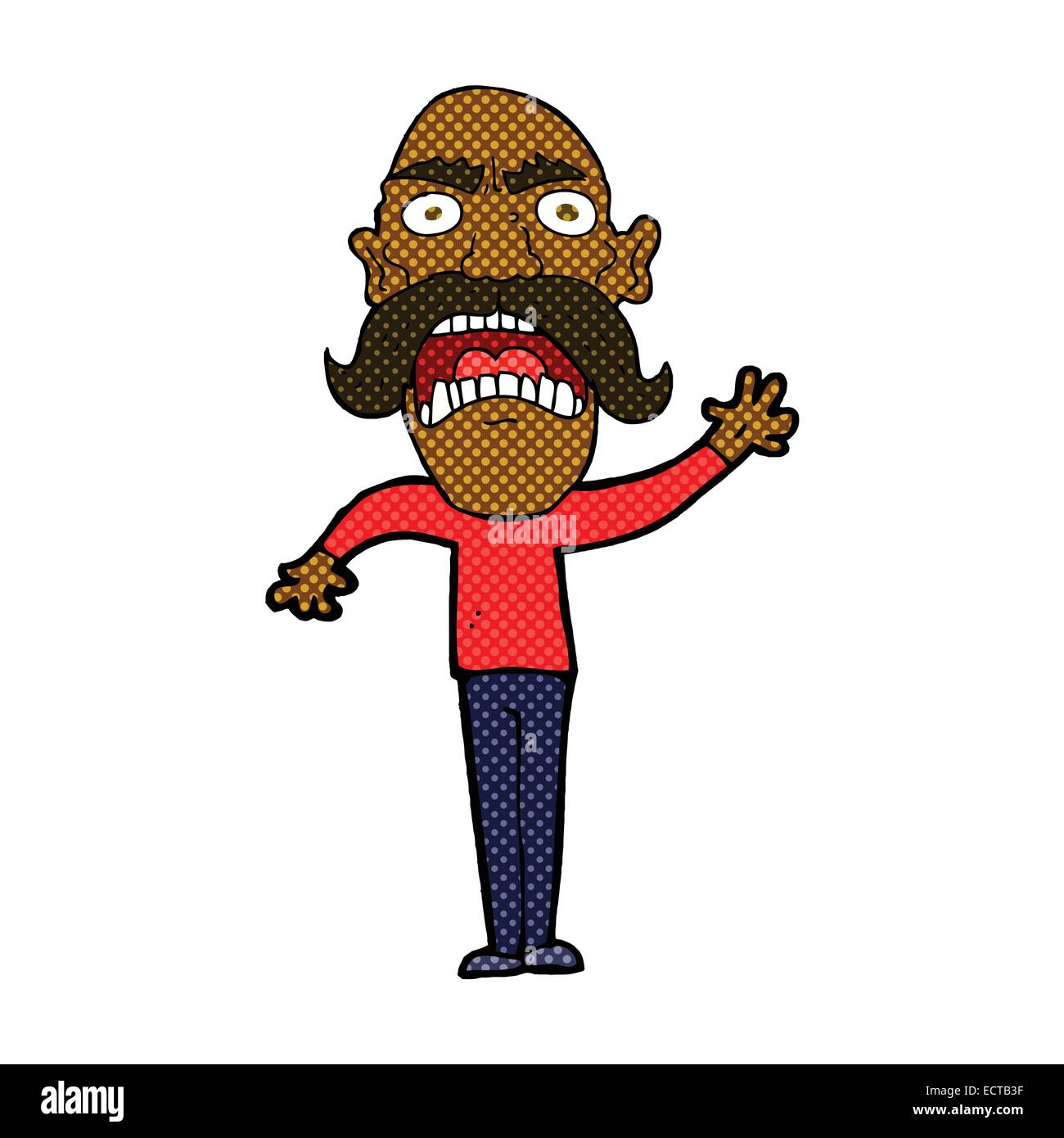 retro comic book style cartoon angry old man Stock Vector Image & Art Alamy