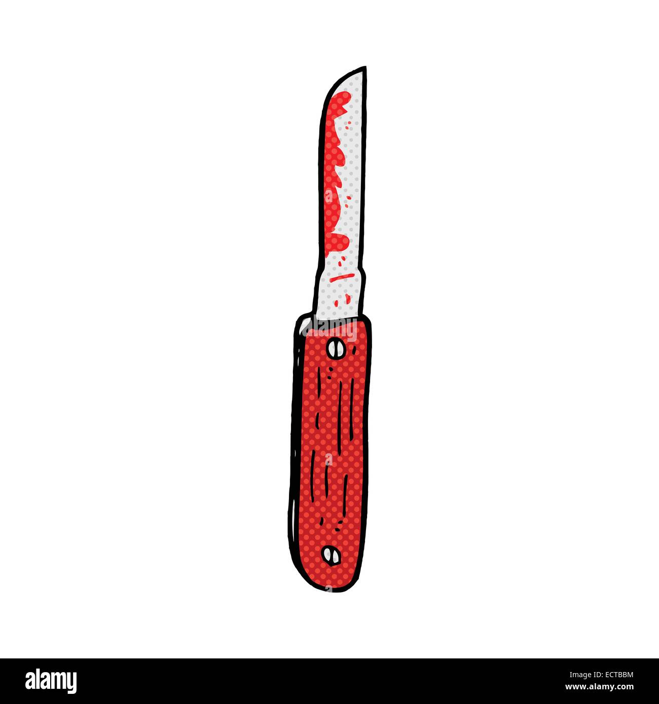 retro comic book style cartoon folding knife Stock Vector Image & Art