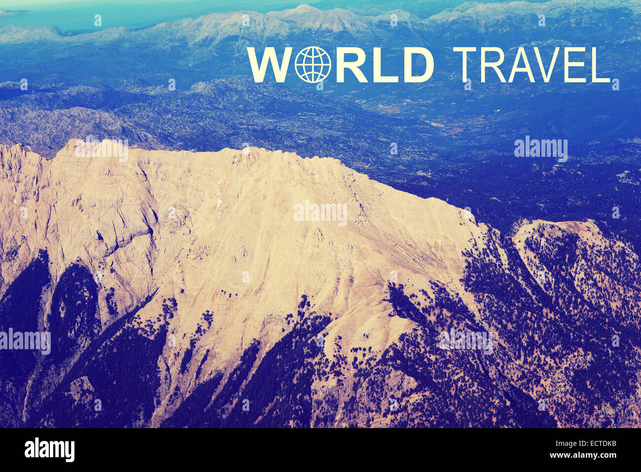 World Travel header Stock Photo
