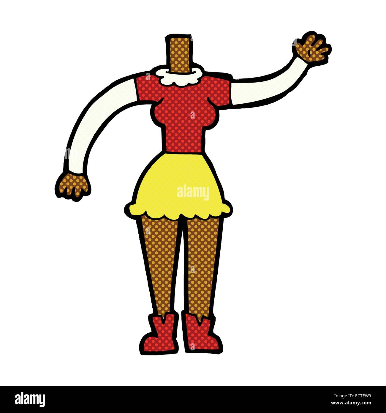 retro comic book style cartoon female body Stock Vector Image & Art - Alamy