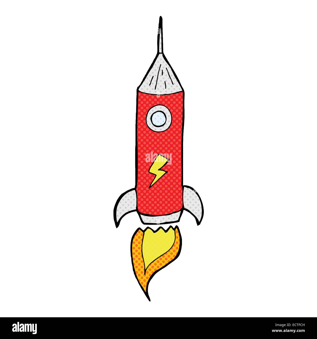 Comic book style rocket illustration Stock Vector Images - Alamy