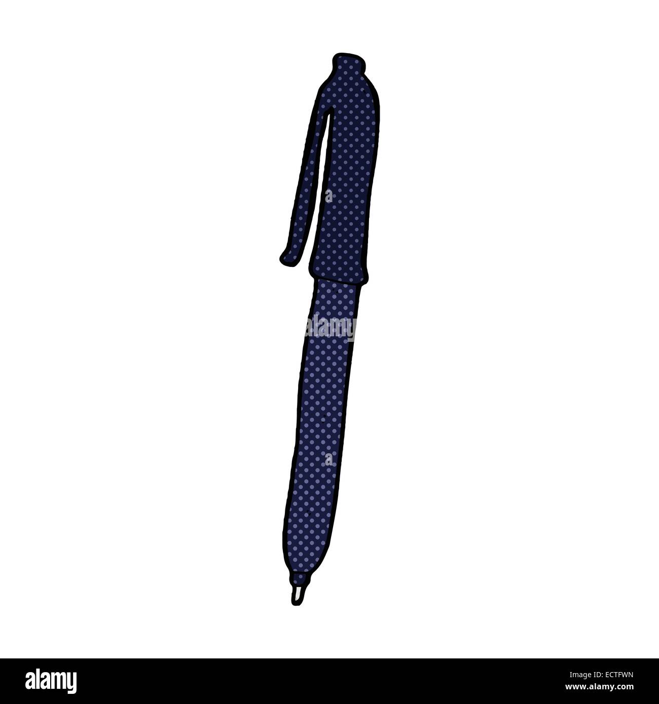 retro comic book style cartoon pen Stock Vector Image & Art - Alamy