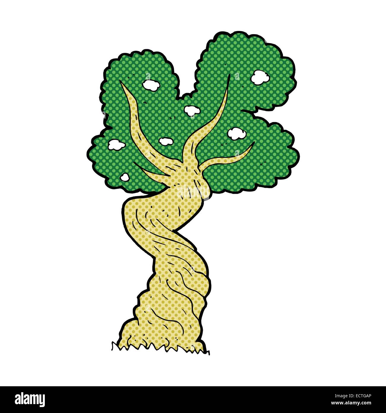 Cartoon twisted old tree hi-res stock photography and images - Alamy