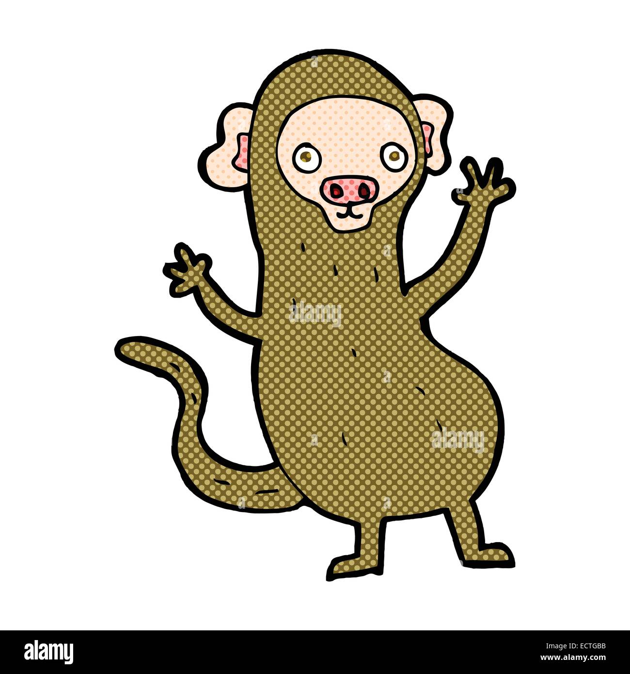 retro comic book style cartoon monkey Stock Vector Image & Art - Alamy