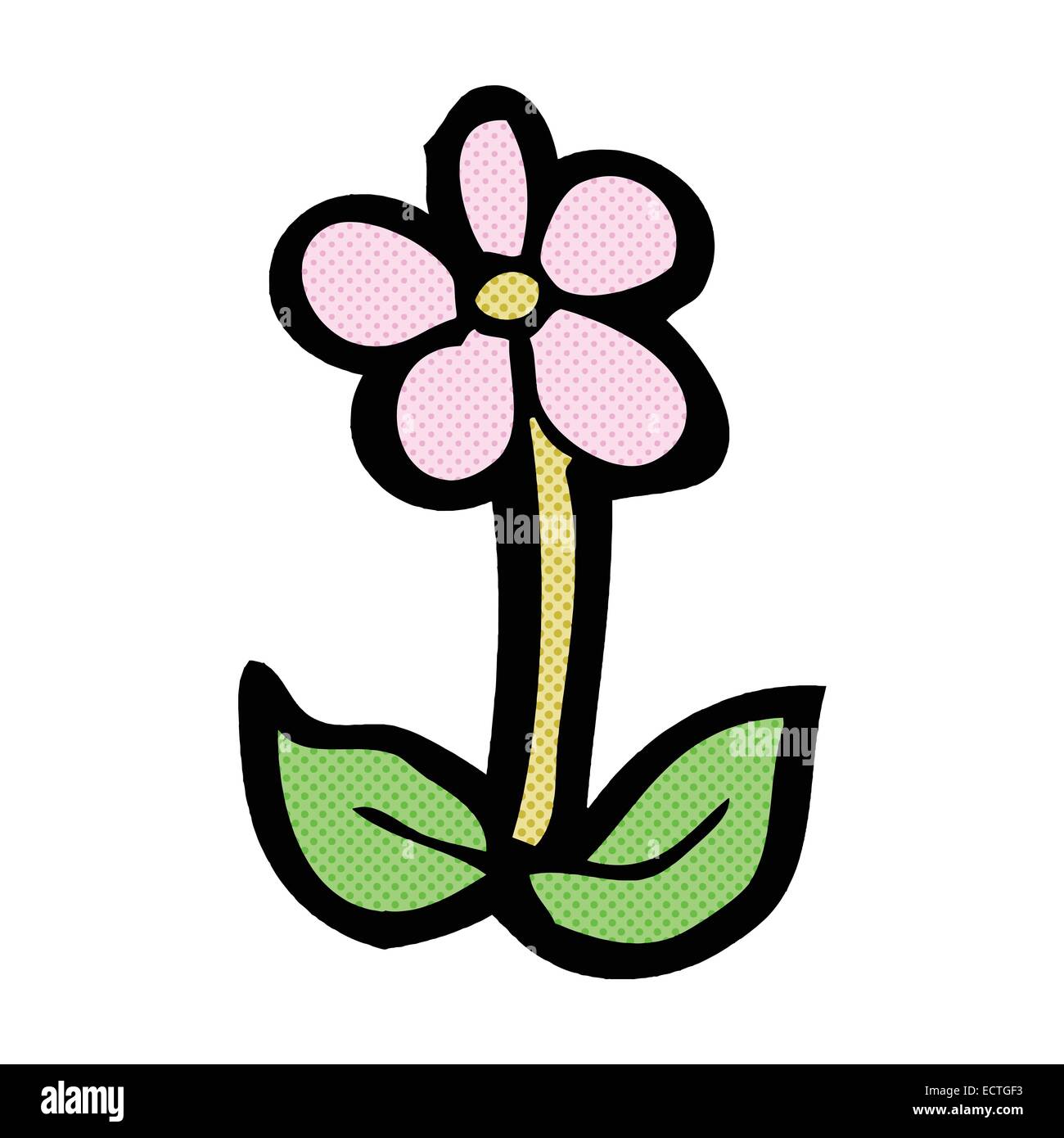retro comic book style cartoon flower Stock Vector Image & Art - Alamy