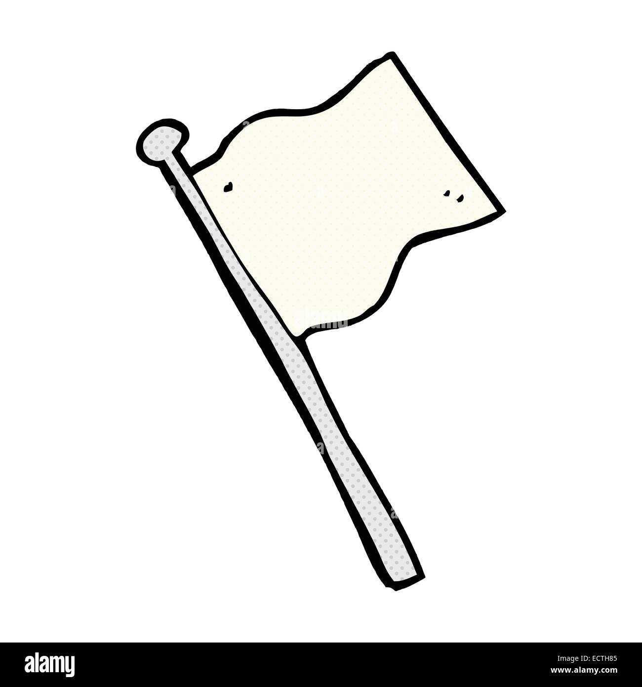 retro comic book style cartoon white flag Stock Vector Image & Art - Alamy