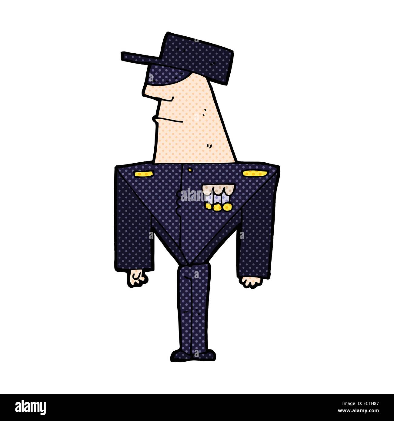 retro comic book style cartoon guard Stock Vector Image & Art - Alamy