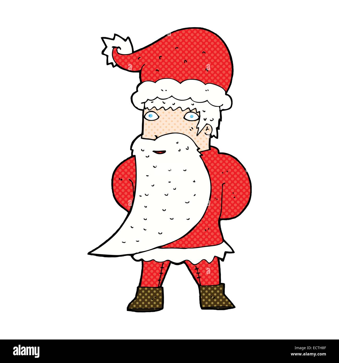 retro comic book style cartoon santa claus Stock Vector Image & Art - Alamy