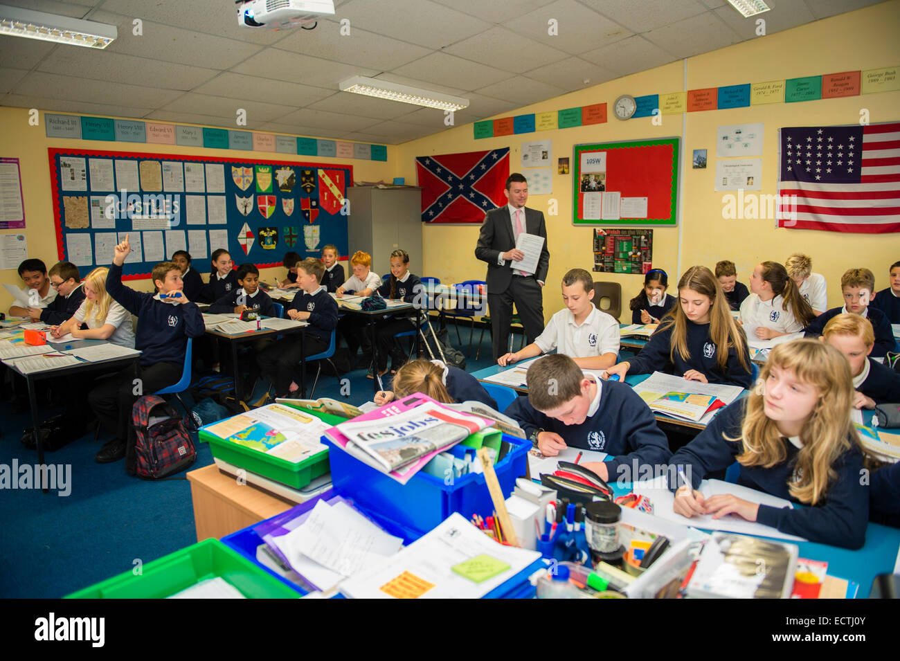 Secondary School Education Wales UK A Male Teacher Teaching School 