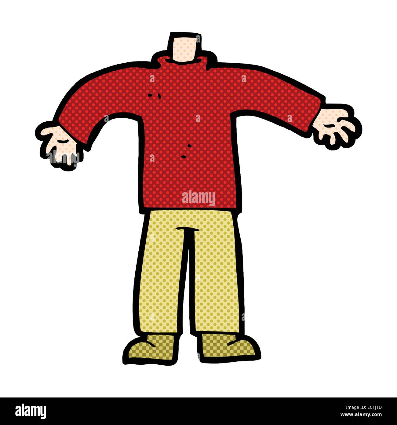 retro comic book style cartoon male body (mix and match retro comic ...