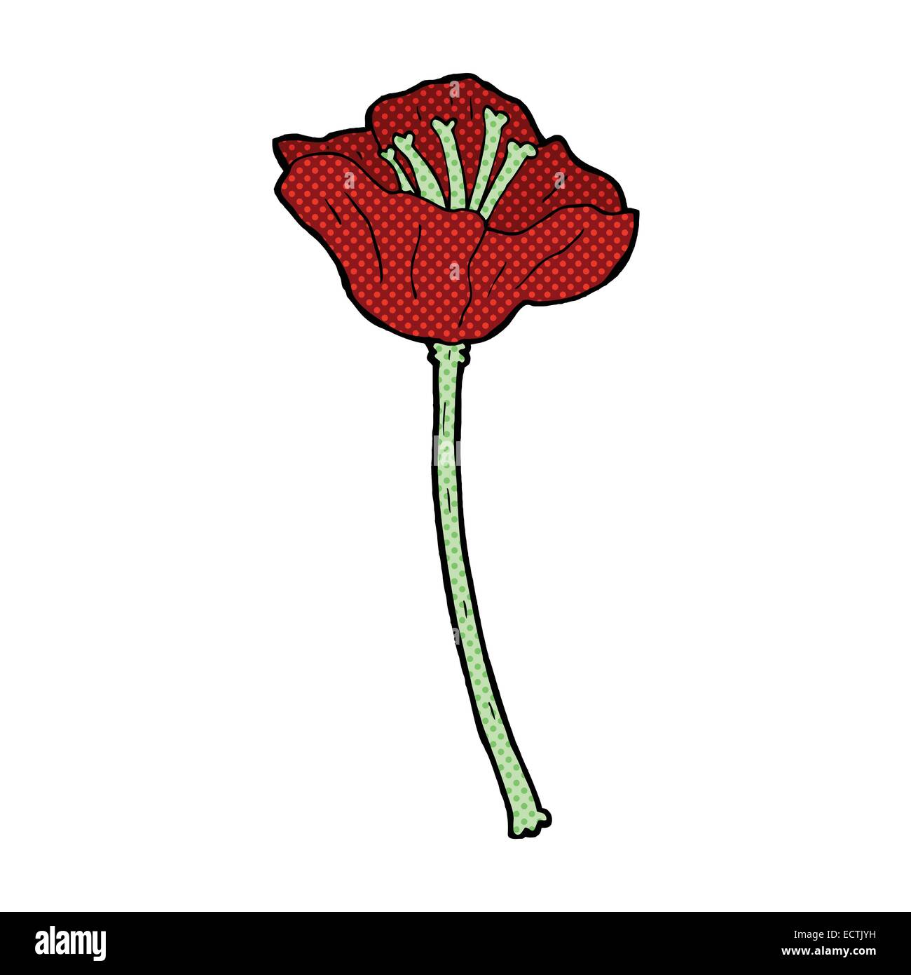 retro comic book style cartoon flower Stock Vector Image & Art - Alamy