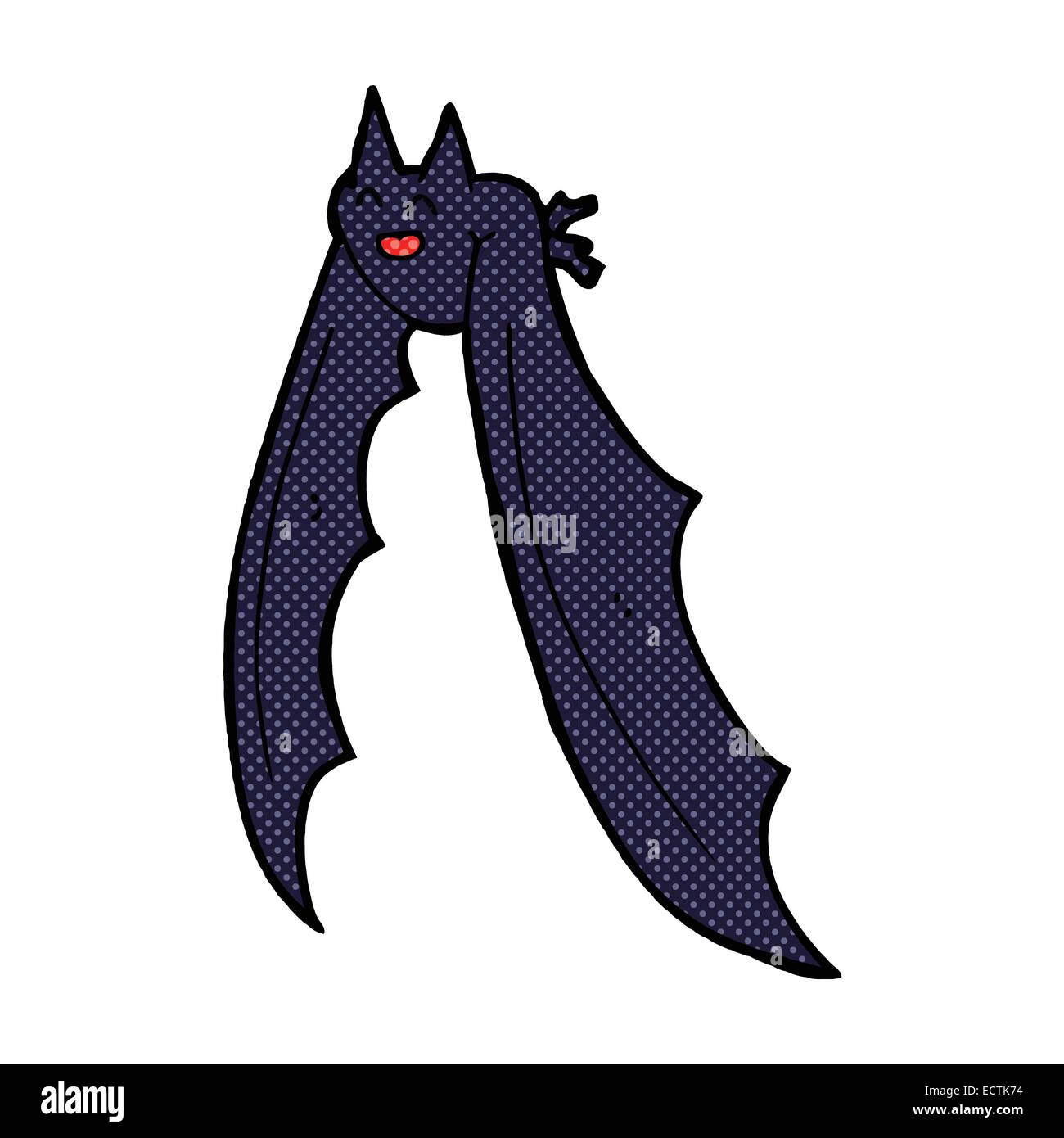 retro comic book style cartoon flying bat Stock Vector Image & Art - Alamy