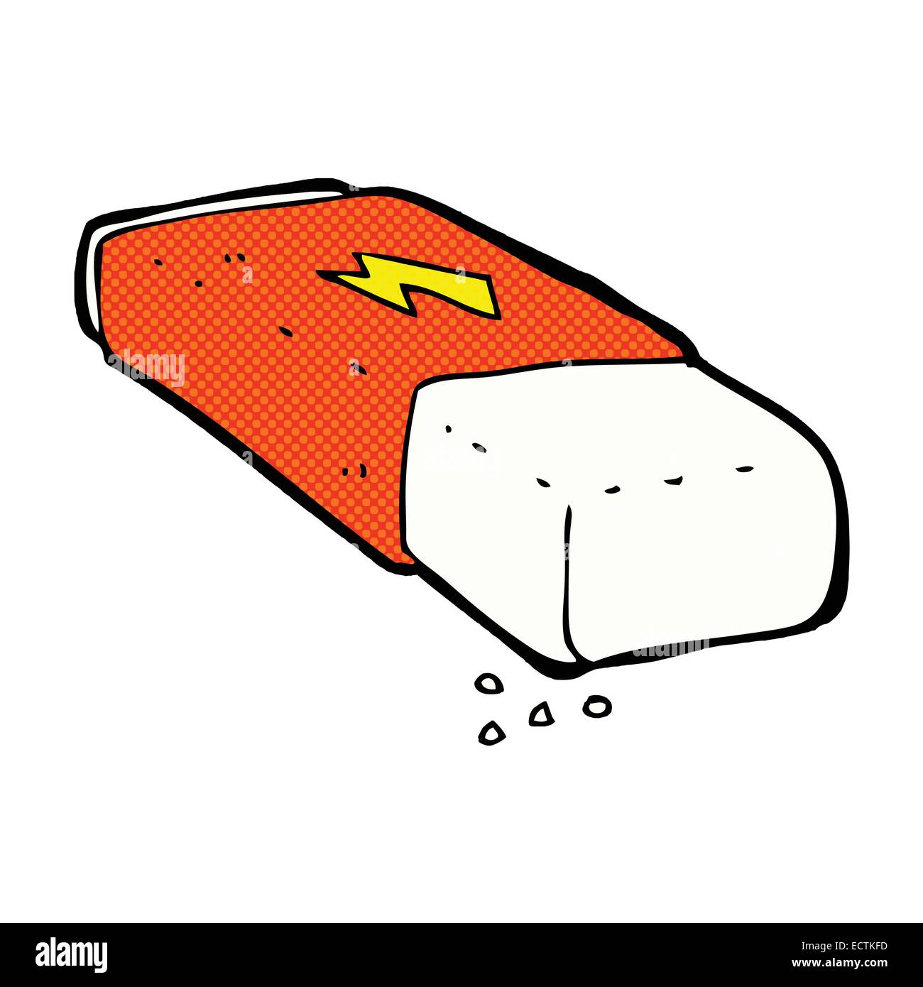 retro comic book style cartoon pencil eraser Stock Vector Image & Art