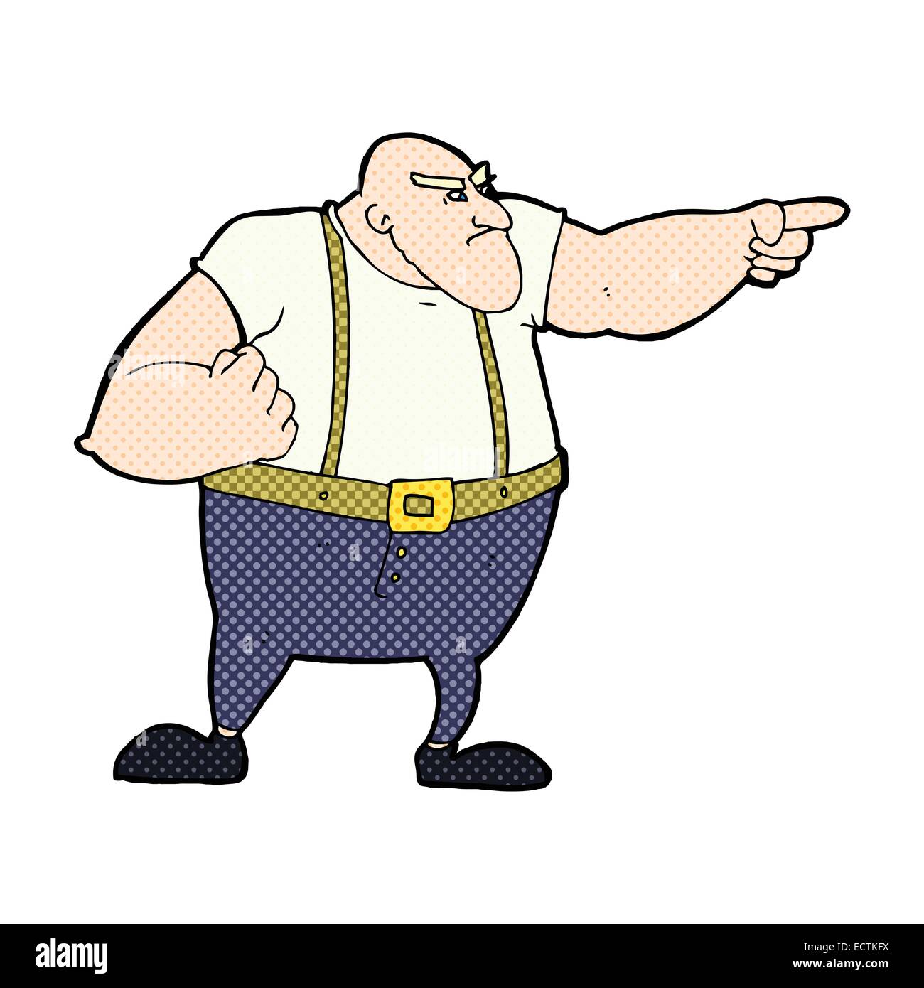 retro comic book style cartoon angry tough guy pointing Stock Vector Image  & Art - Alamy