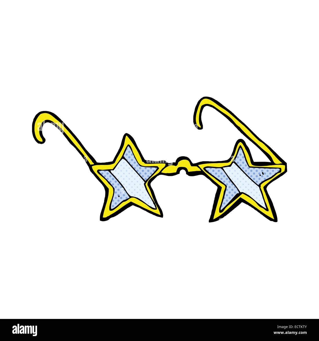 retro comic book style cartoon star glasses Stock Vector Image & Art ...