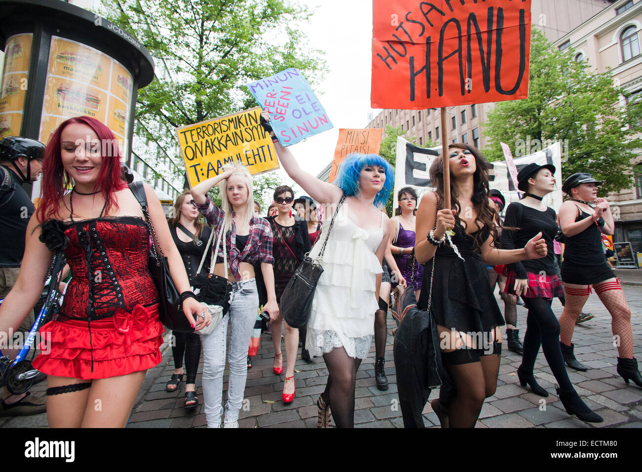 feminist event, tampere, finland, europe Stock Photo