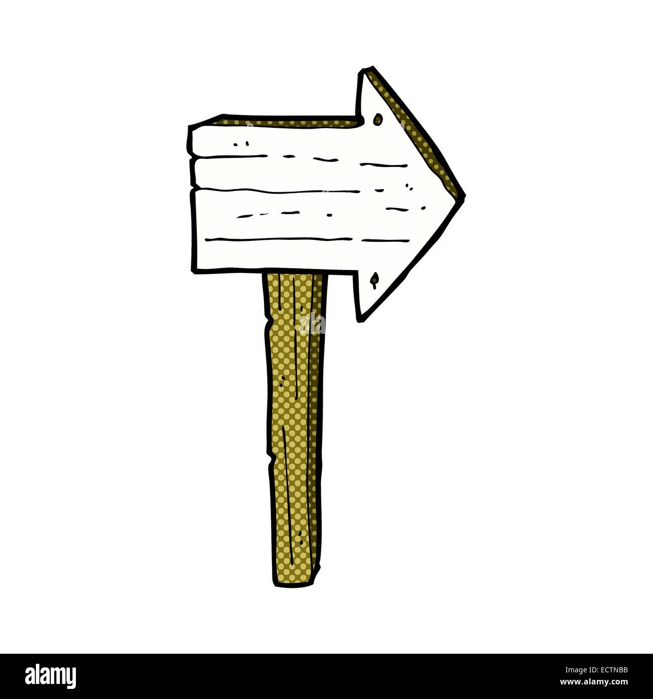 retro comic book style cartoon sign post Stock Vector Image & Art - Alamy