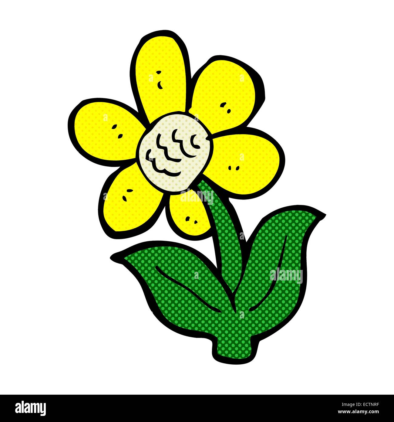 retro comic book style cartoon flower Stock Vector Image & Art - Alamy