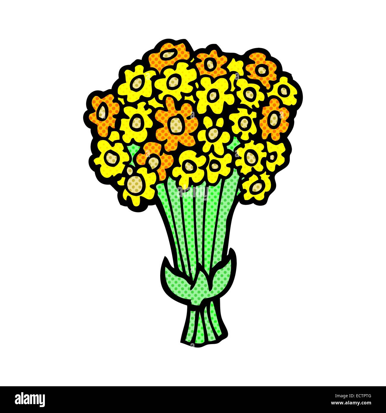 retro comic book style cartoon flowers Stock Vector Image & Art - Alamy