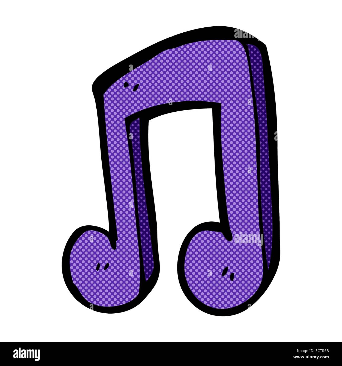 retro comic book style cartoon musical note Stock Vector Image & Art ...