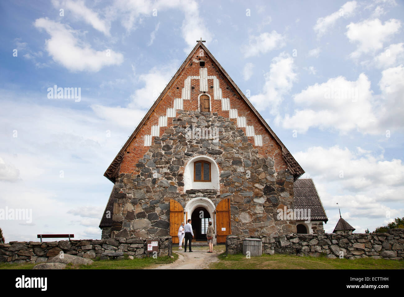 church of st olaf, pyhan olavin kirkko, rautavesi lake, vammala village, finland, europe Stock Photo