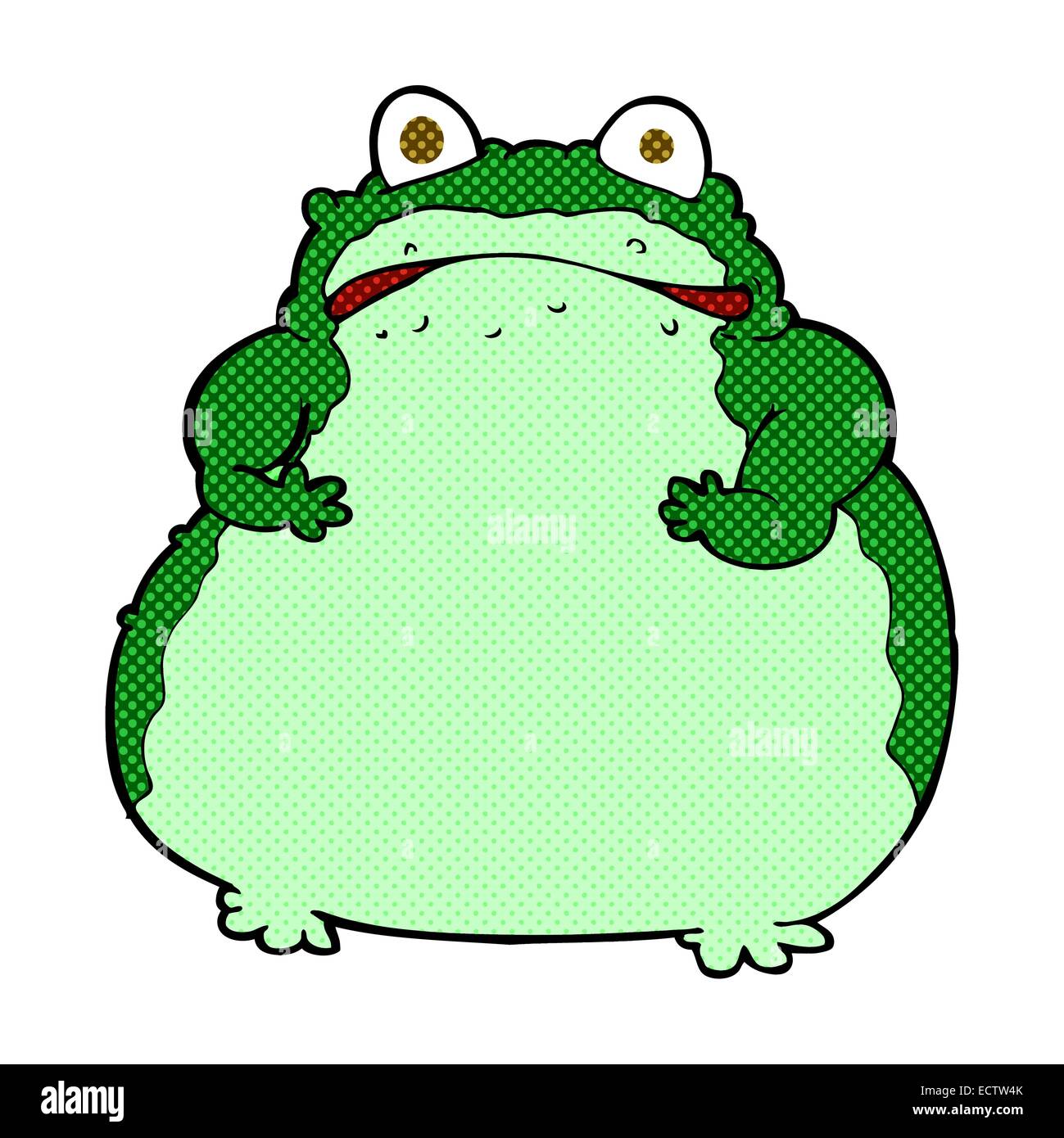 retro comic book style cartoon fat frog Stock Vector Image & Art Alamy