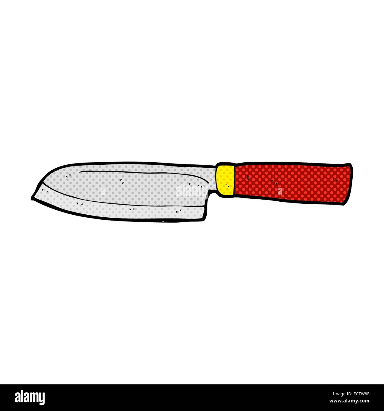 retro comic book style cartoon kitchen knife Stock Vector Image & Art ...