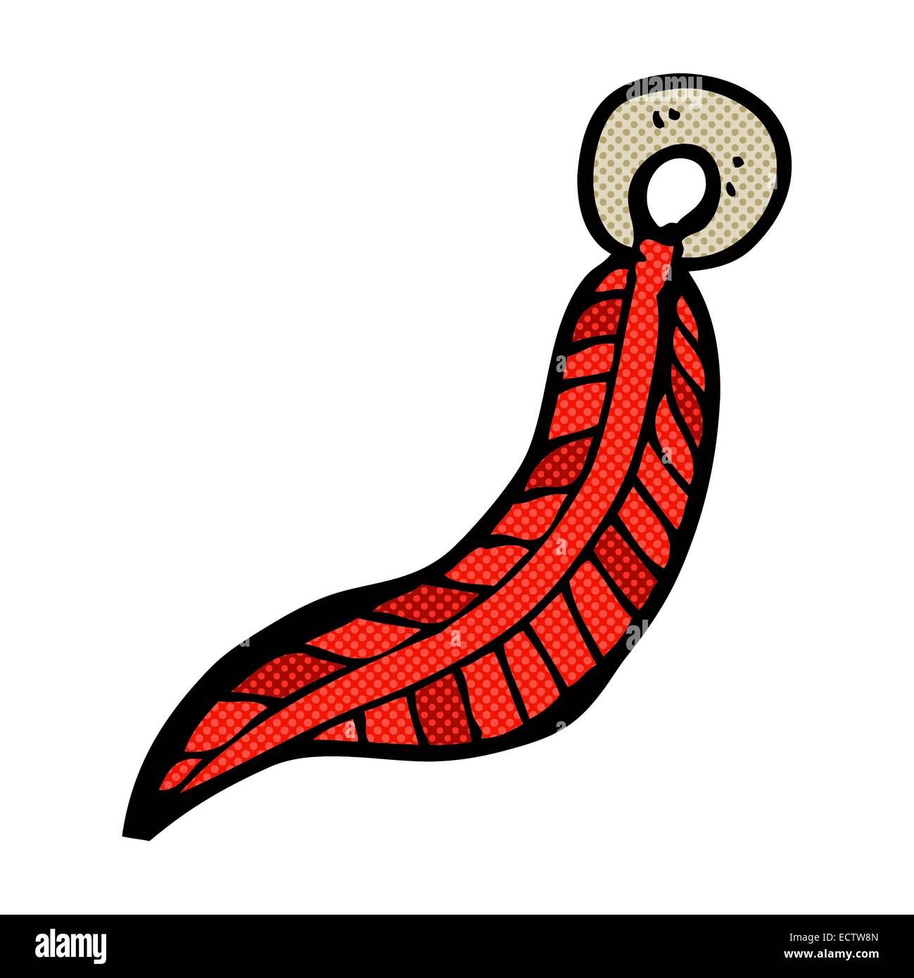 Key Rings Comic retro comic book style cartoon feather keyring Stock Vector Image & Art ...