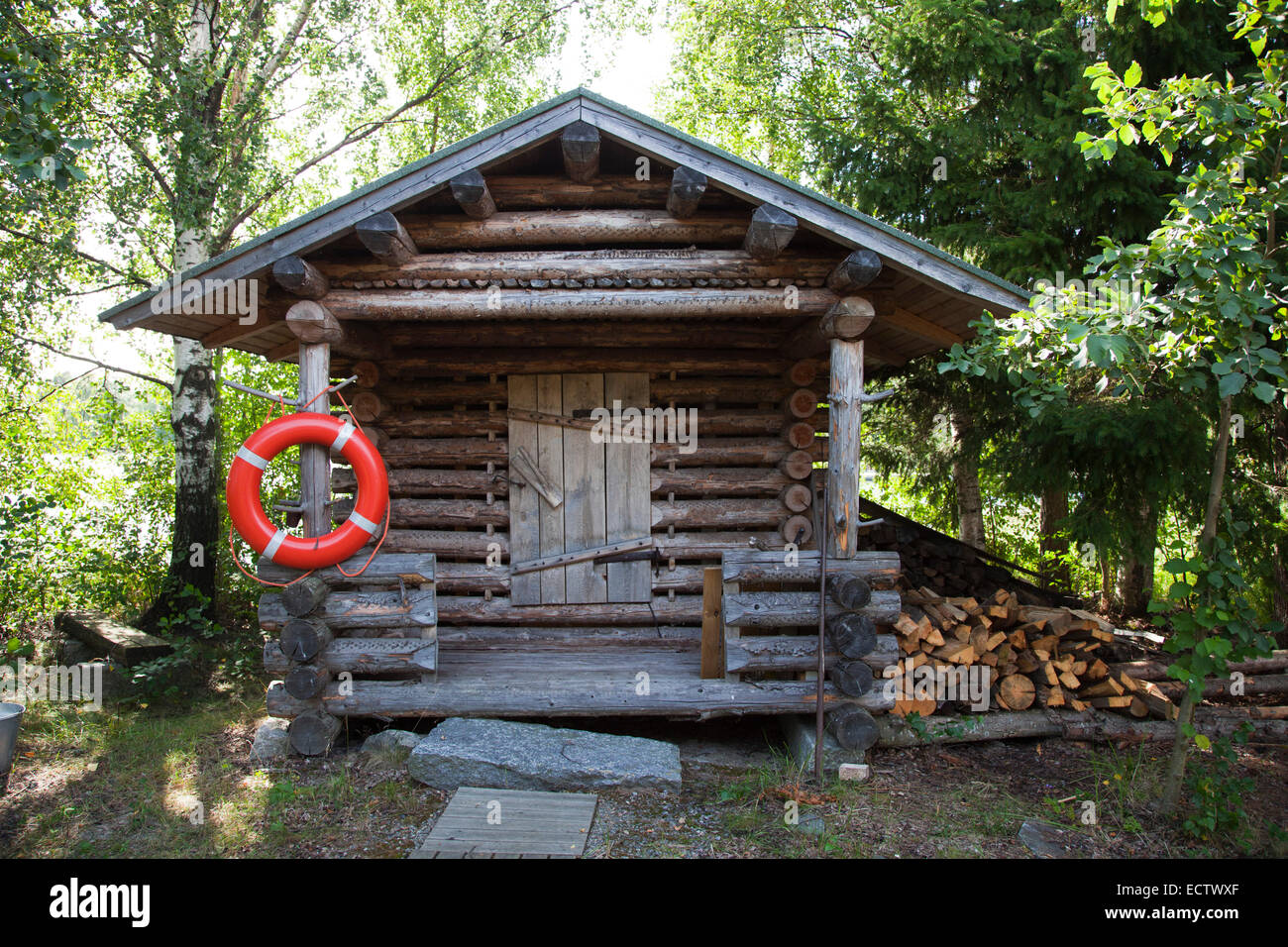 sauna, country house, rautavesi lake, vammala village, finland, europe Stock Photo