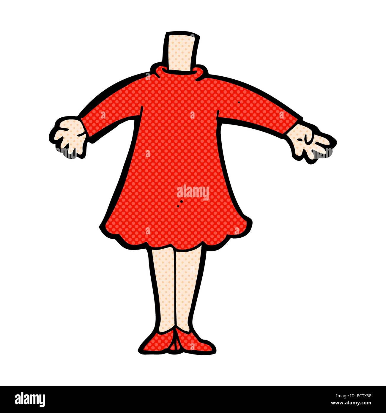retro comic book style cartoon female body Stock Vector Image & Art - Alamy