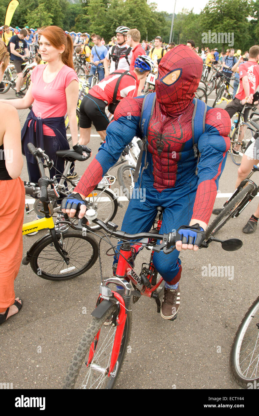 Spiderman bike hi-res stock photography 