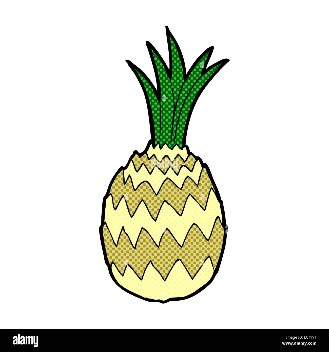 retro comic book style cartoon pineapple Stock Vector Image & Art - Alamy