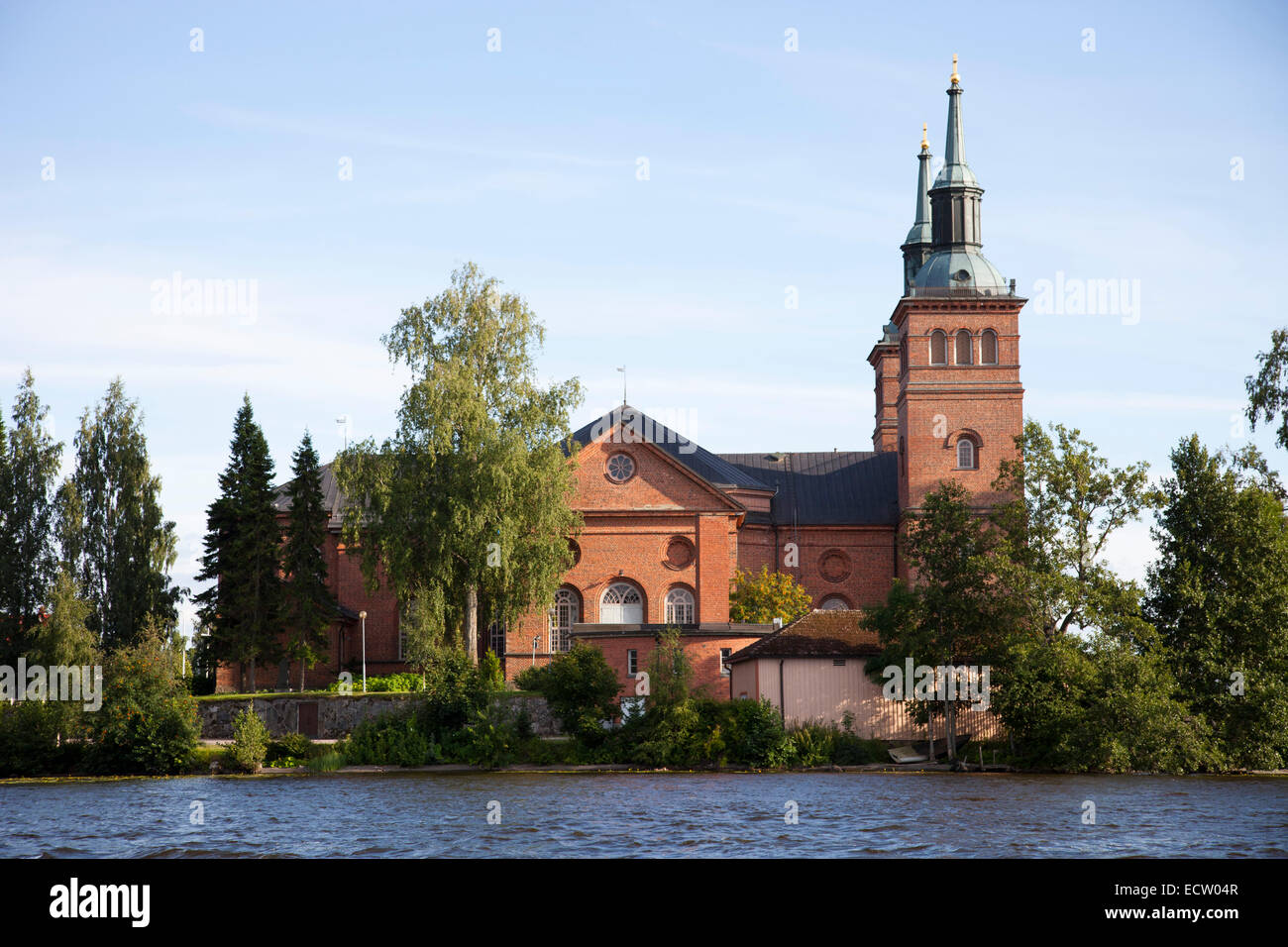 tyrvaan church, tyrvaan kirkko, rautavesi lake, vammala village, finland, europe Stock Photo