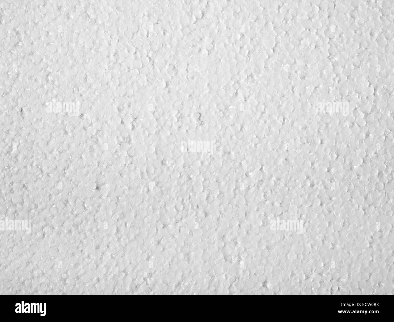 Full frame closeup of a white Polystyrene surface Stock Photo