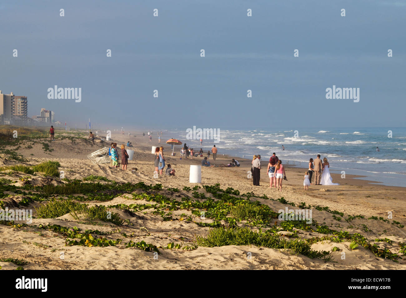 A wedding on the beach at South Padre Island, Texas, USA Stock Photo