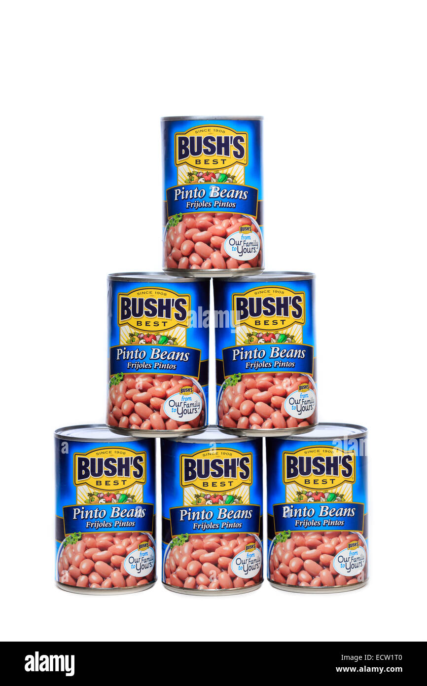 Bush's Best Canned Pinto Beans Stock Photo
