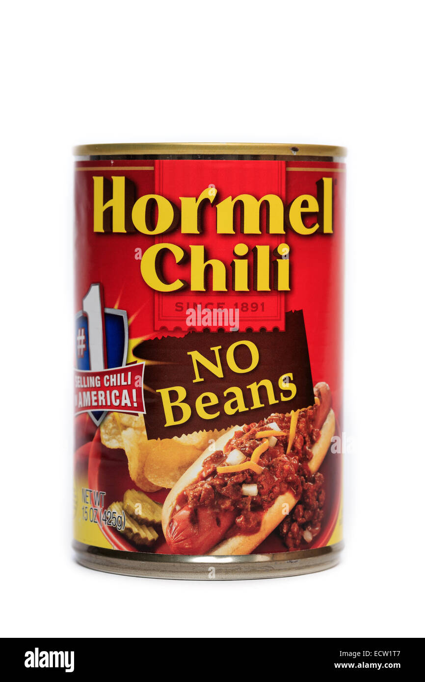 Hormel Chili with No Beans Stock Photo