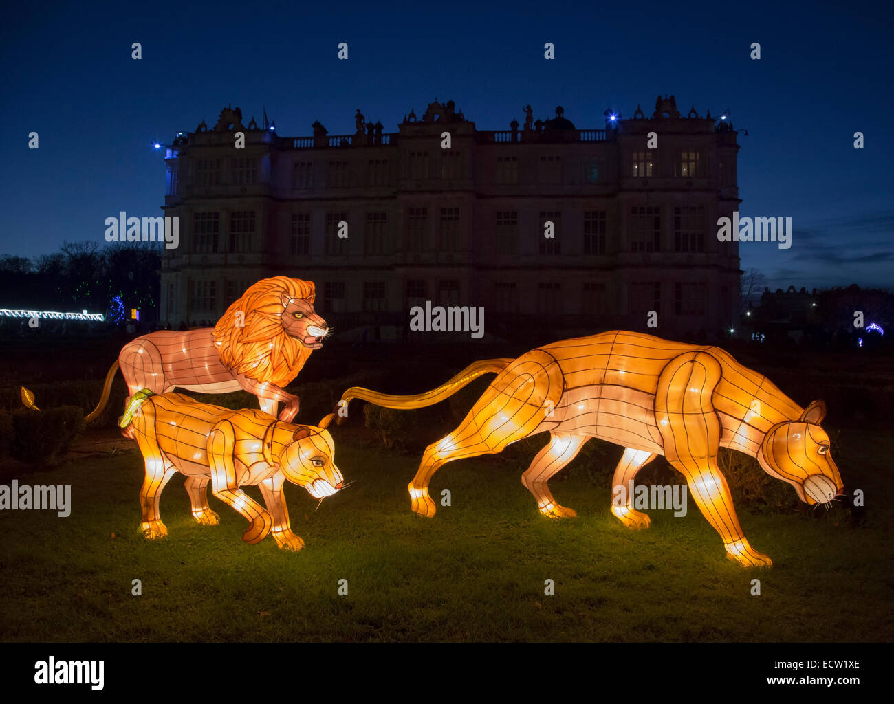 Longleat Festival of Light, Chinese Lion Lanterns Display at Longleat House & Safari Park
