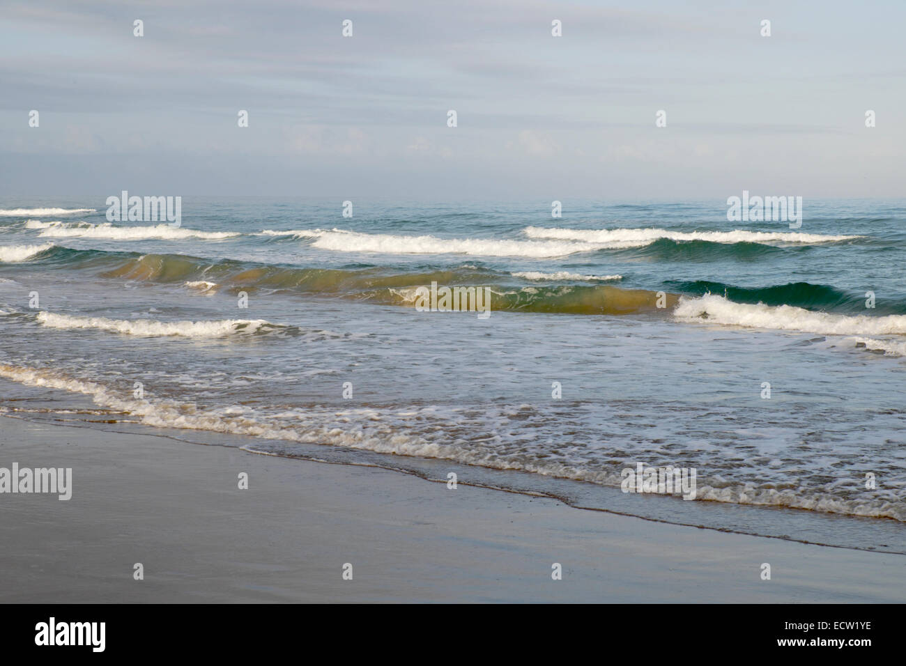 Waves rolling ashore at South Padre Island, Texas, USA Stock Photo