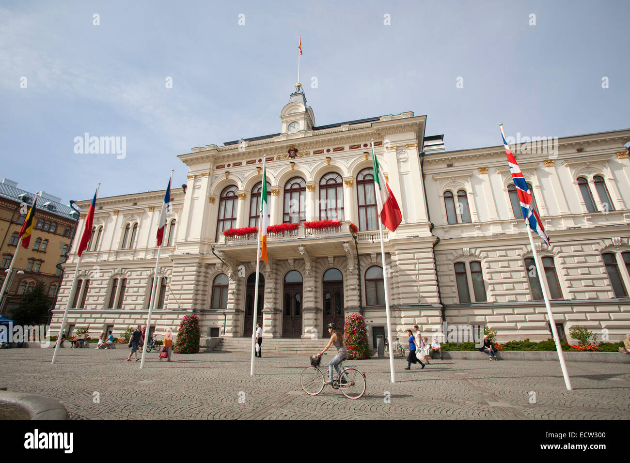 the city hall, central square, tampere, finland, europe Stock Photo