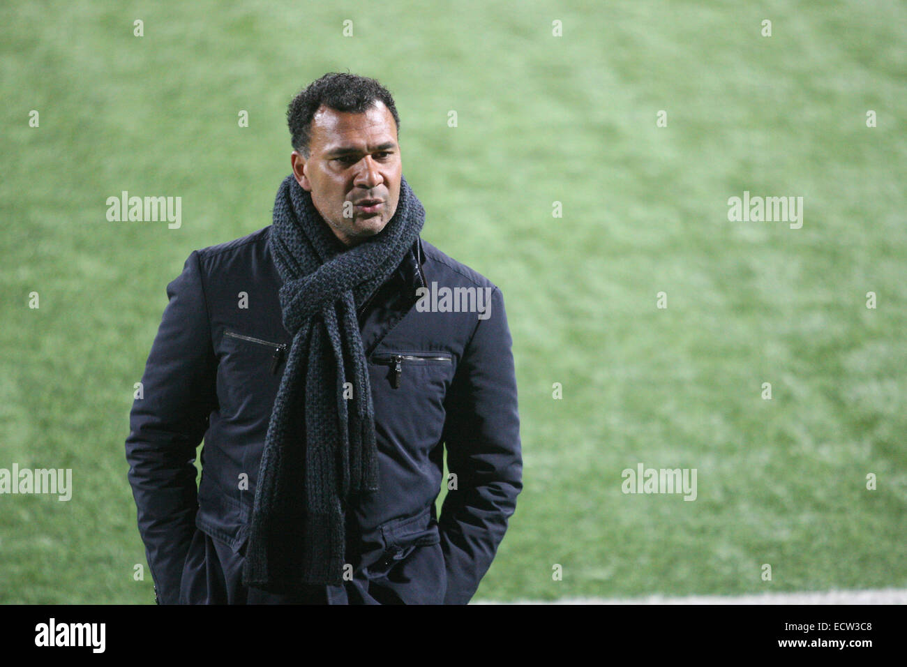 Dutch trainer Ruud Gullit during a match with FC Zenit from St Petersburg at the Terek football stadium in the Chechen capital Grozny, Russia Stock Photo