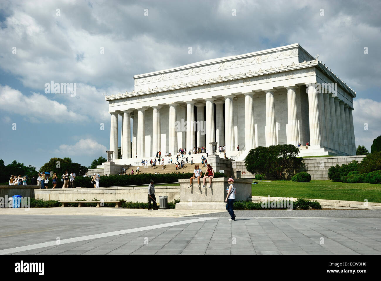 Lincoln Memorial is an American memorial built to honor the 16th President of the United States, Abraham Lincoln. Stock Photo